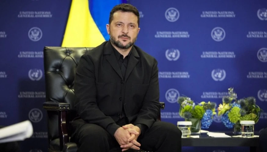 Володимир Зеленський під час брифінгу у Нью-Йорку 23 вересня 2026 року
