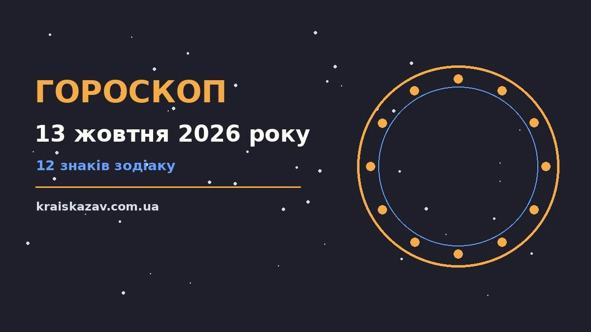 Гороскоп на 13 жовтня 2026 року: орієнтири для кожного знака про настрій, справи та гроші